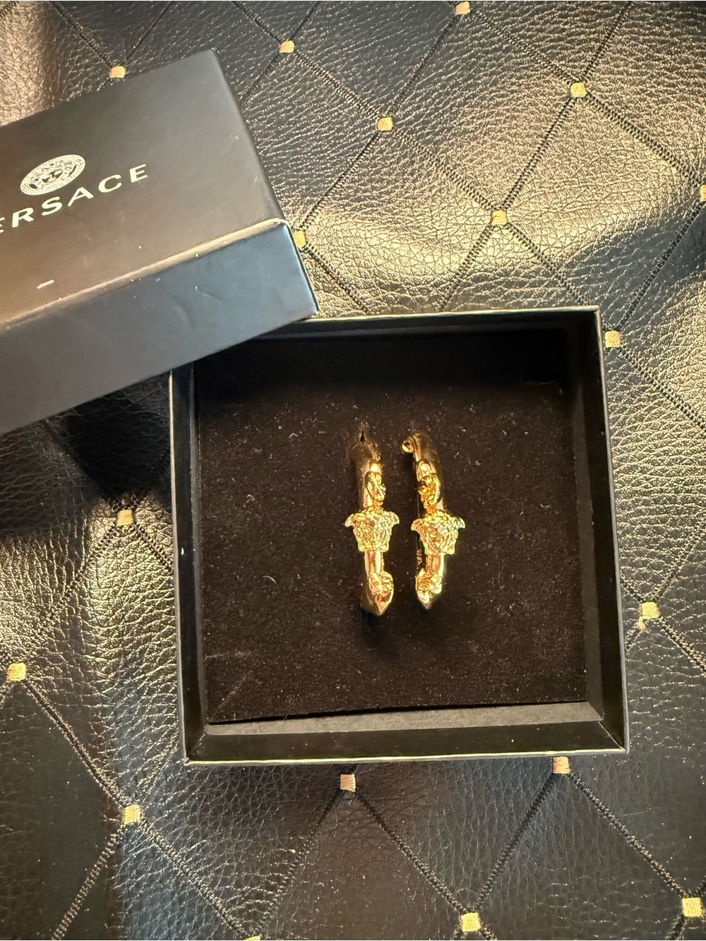 Versace 18k Gold Plated Earrings